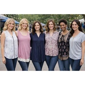 6 Career‎ Style Blouses Women's size MEDIUM